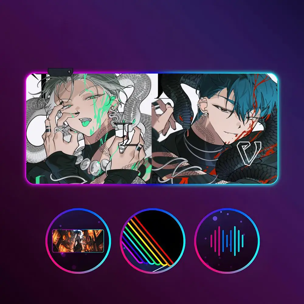 

Alien Stage Mizi Till Ivan Mouse Pad RGB Luminous 900X400mm Large Table Mat Non-slip Extra Large Game Office Mouse Pad