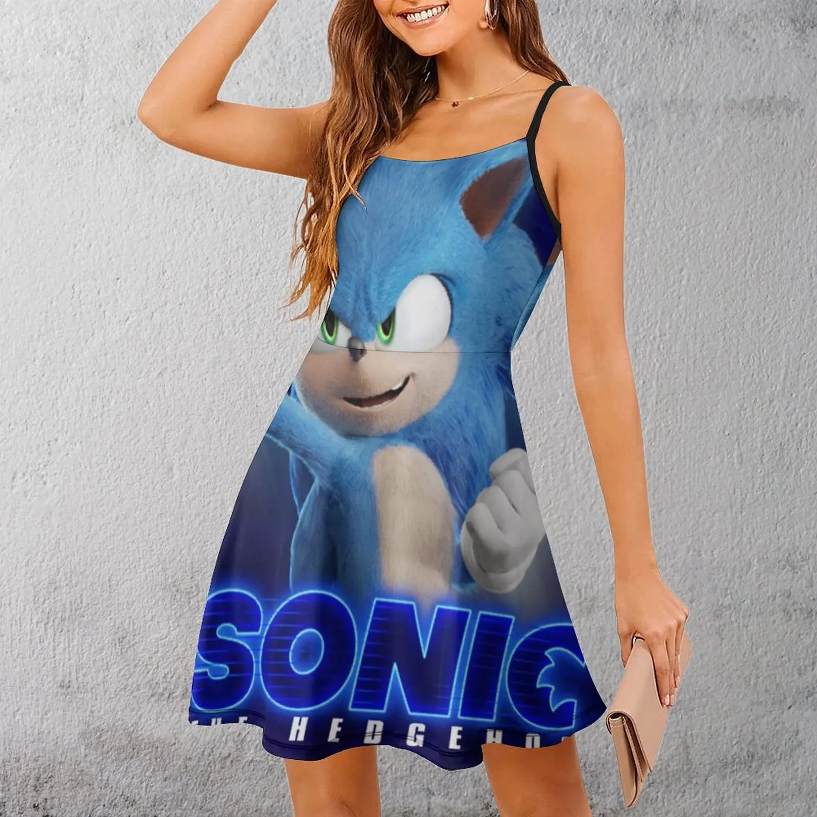 

The Blue Blur Скорость звука Hedgehog Sonic El Erizo (291) Женское платье на бретельках Лидер продаж Экзотическая женская одежда Nerd Vacations