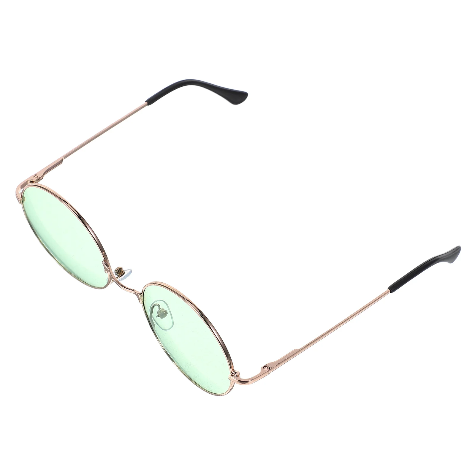 

Sunglasses Outdoor Round Retro Circle for Men and Women Green Eyeglass Gold Frame