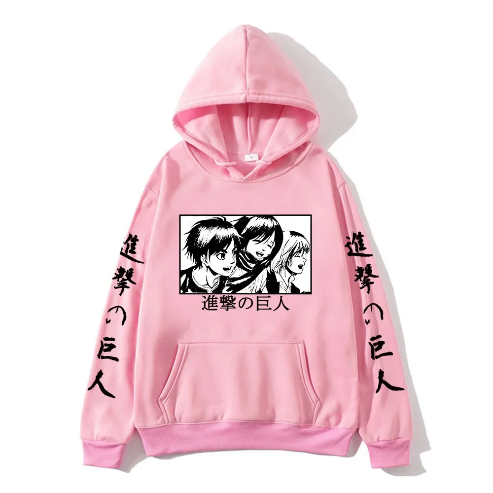 Attack On Titan Sweatshirt Eren Yeager Hoody Mikasa Ackerman Pullovers Anime Graphic Plus Size Hoodie Women Sweatshirts Clothes