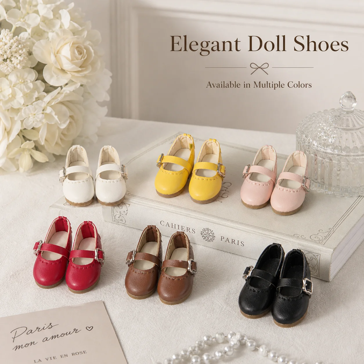 Blythe doll Shoe Accessories OB22 Azone doll Shoe Collection Mary Jane Small Leather Shoes High Heels Bow Shoes Flat Shoes
