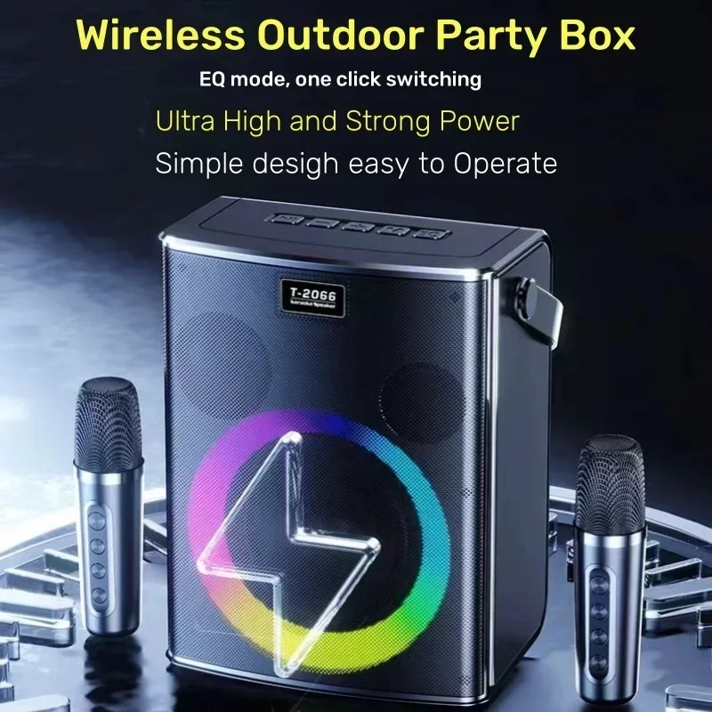 Outdoor Karaoke Singing Speaker with MIC Powerful Caixa De Som Bluetooth Speaker Wireless Home KTV Party Box Portable Subwoofer