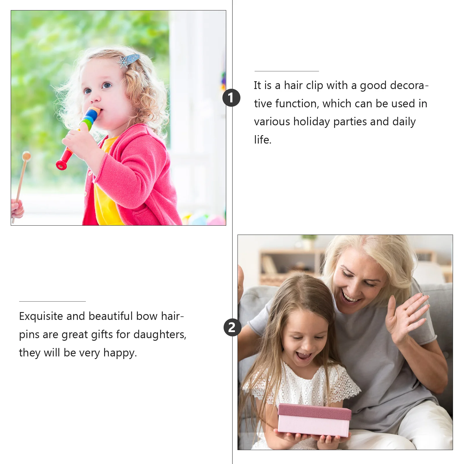 

6 шт., набор аксессуаров в виде снежинок, заколки для волос с блестящим бантом для девочек, рождественские заколки для волос, детские заколки, заколка для волос для девочек, рождественские декоративные