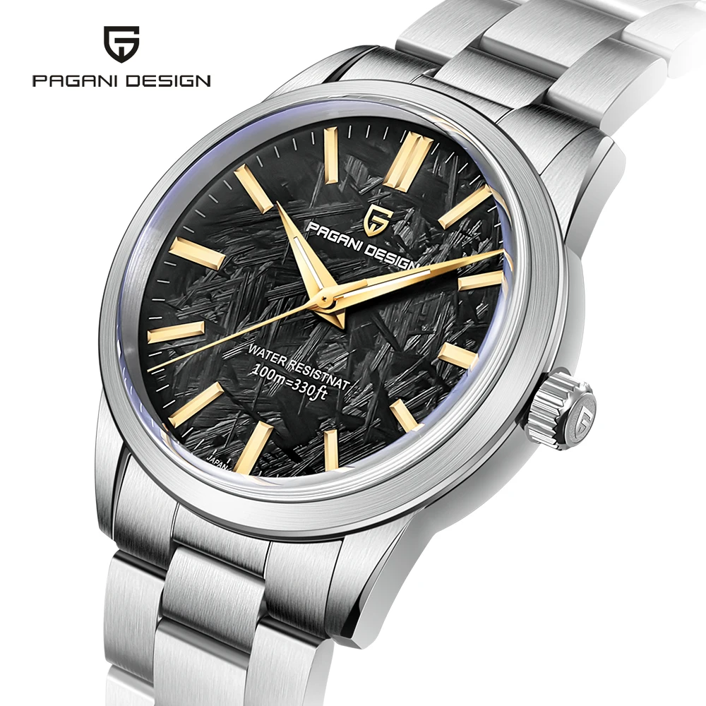 PAGANI DESIGN 2023 New Mens Quartz Watches AR Coating Sapphire VH31 Sports Watch For Men Stainless Steel Waterproof Reloj Hombre