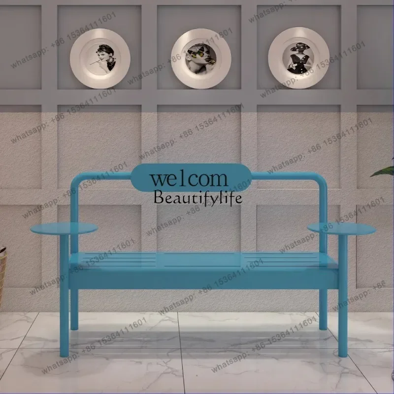 Outdoor Bench Park Bench Milk Tea Coffee Shop Gym Rest Stool Shopping Mall Iron Seat Chair