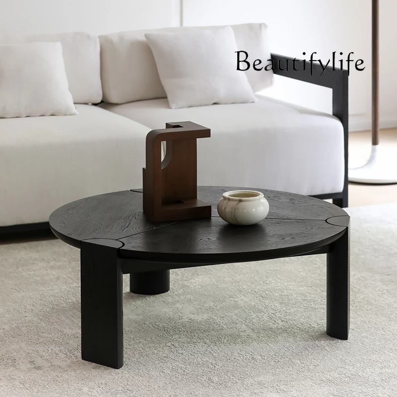 Nordic Home Natural Mediterranean Style round Coffee Table