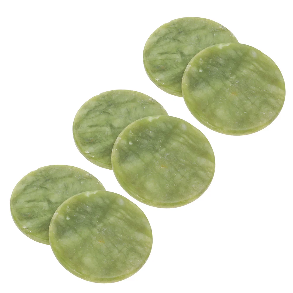 

6Pcs Eyelash Extension Pallets Jade Stone Glue Holder Round Pads Eyelash Tools Prevent Drying Long-Lasting Grafting Gaskets