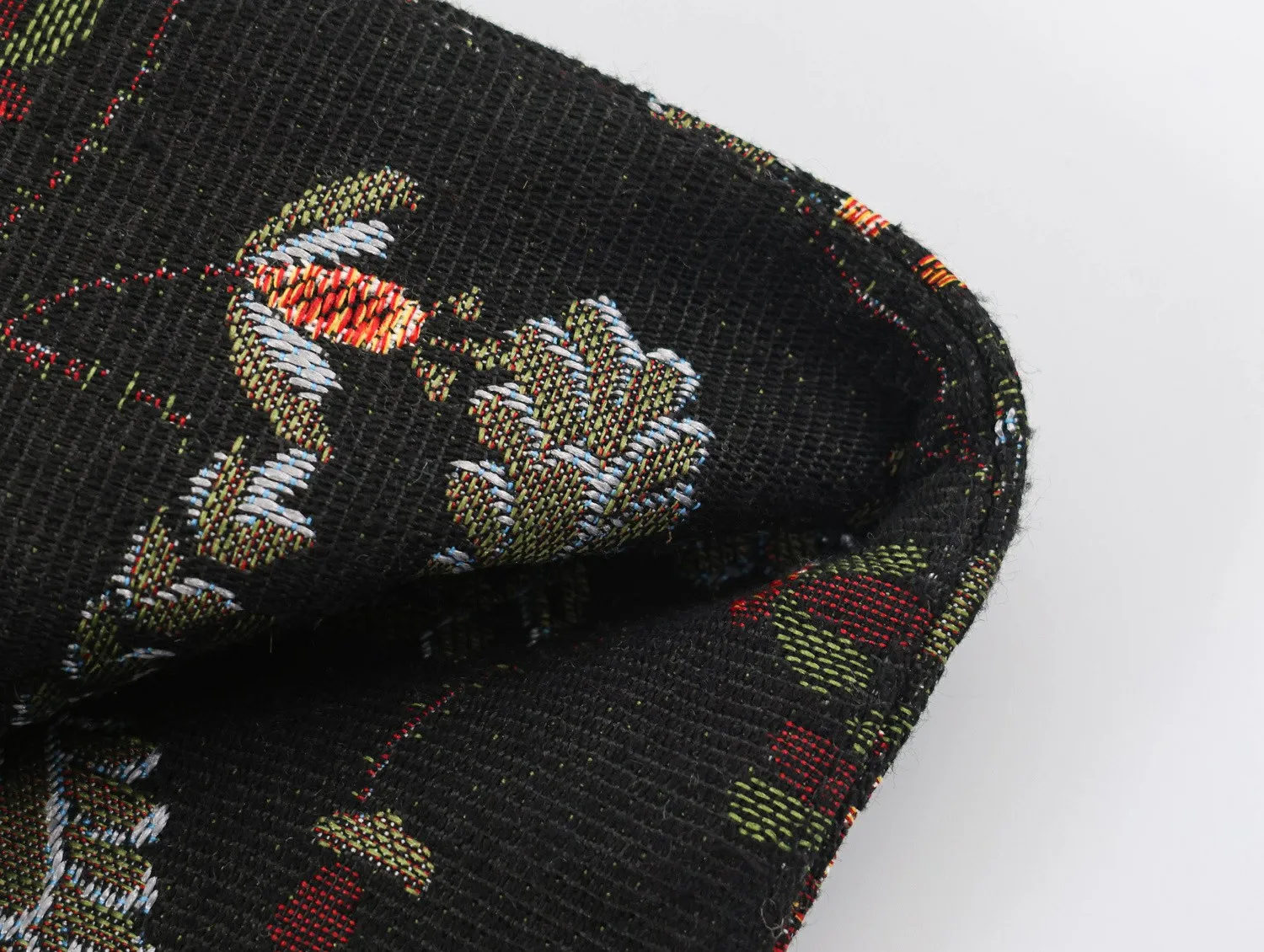 Damen Freizeitjacke mit Blumenmuster, figurbetont, Stehkragen, lange Ärmel, Knopfleiste, Peplum-Ärmel, Damenmode, Herbst, Party-Mantel – Detail 7