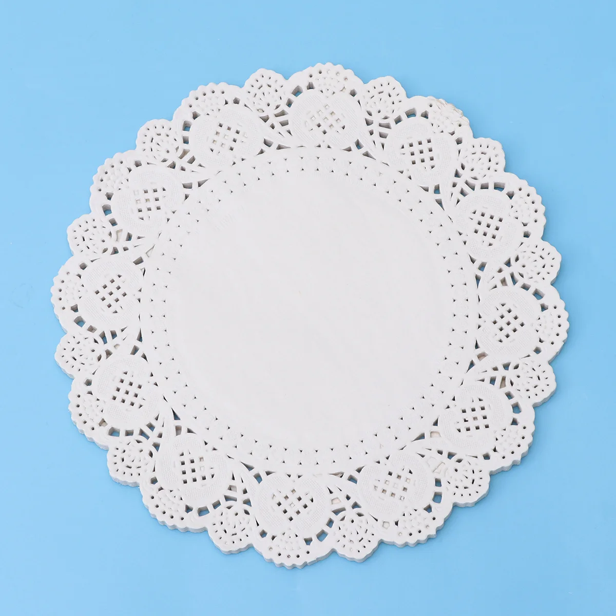 

100pcs Baking Paper Pads Lace Cake Liners Hollow Design Disposable Oil Absorbing Mats For Cakes Fried Food Placemats Party Home