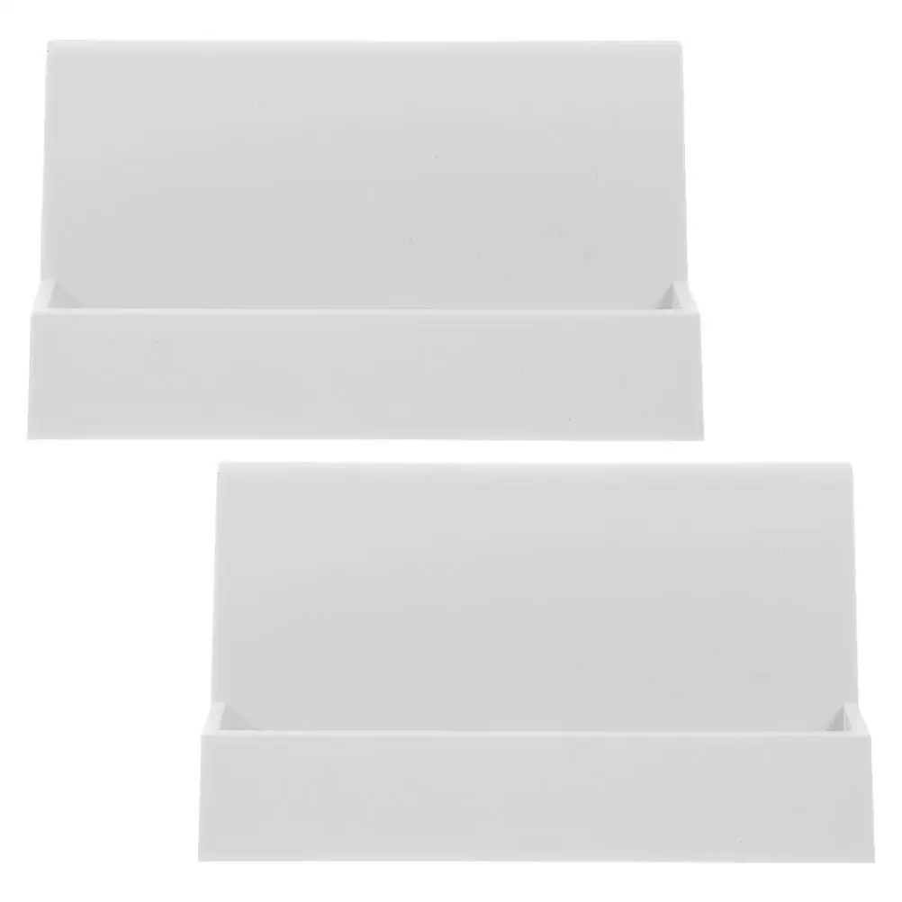 

2Pcs Business Holder Desk Organizer Desktop Card Holder Creative Stand Cards Rack Base Shelf Office Supplies
