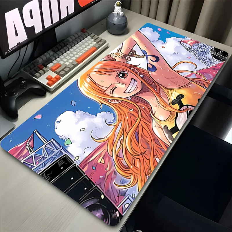 Mouse Pad Rubber Edge locking mousepads Game play mats notebook computer Pad table mat PC carpet O-ONE PIECES N-Nami Mousepad XL