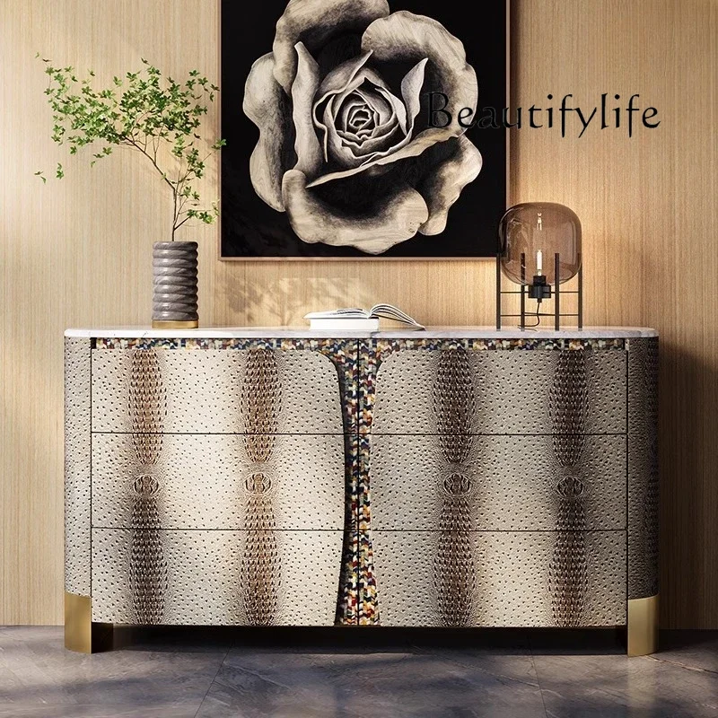 

Легкий роскошный шкаф-ведро, обеденный боковой шкаф, высококачественный мраморный шкаф для телевизора на заказ, прикроватный шкаф для хранения вещей