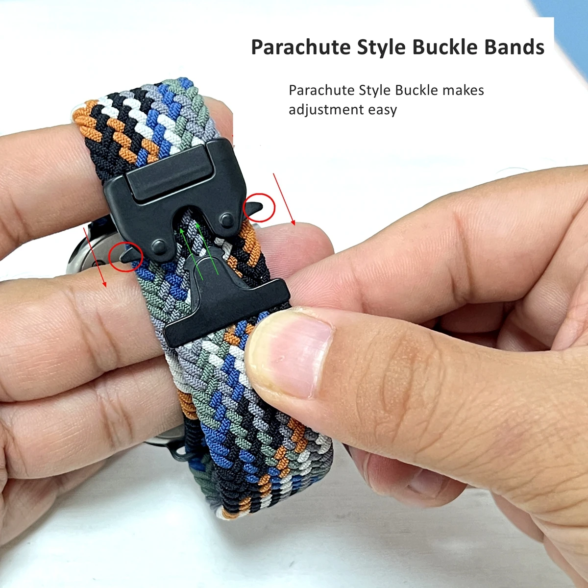 Braided Loop for Ticwatch pro X Band Parachute buckle Nylon Elastic Bracelets for ticwatch E3/E2/E/GTH/pro3/pro3 lite Watch