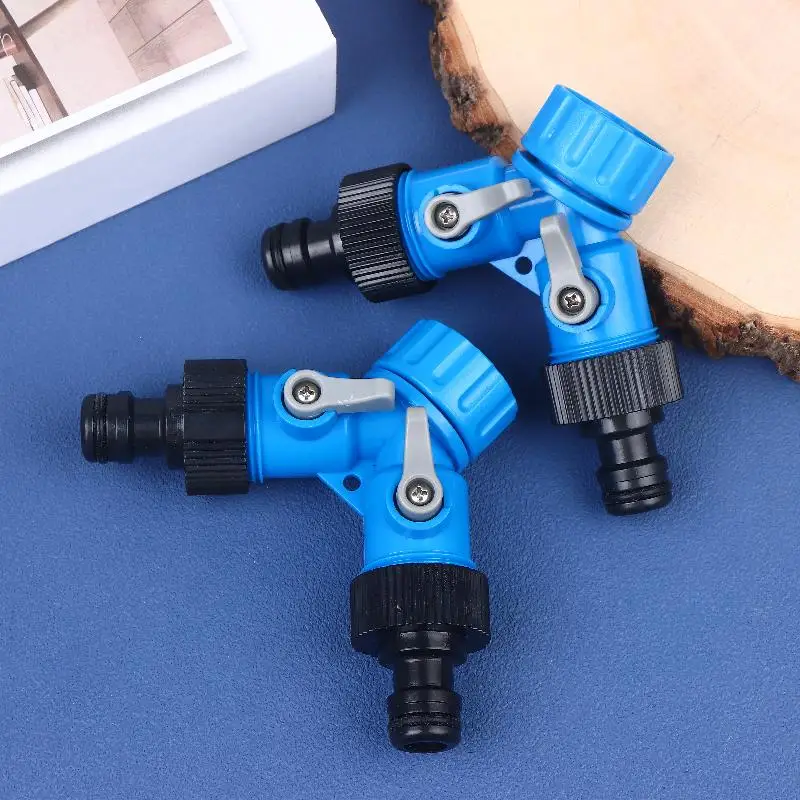 Garden Faucet Connector 3/4'' Female Thread Shunt Valve Y-Shaped Connector Faucet Water Splitter Irrigation Hose Adapter