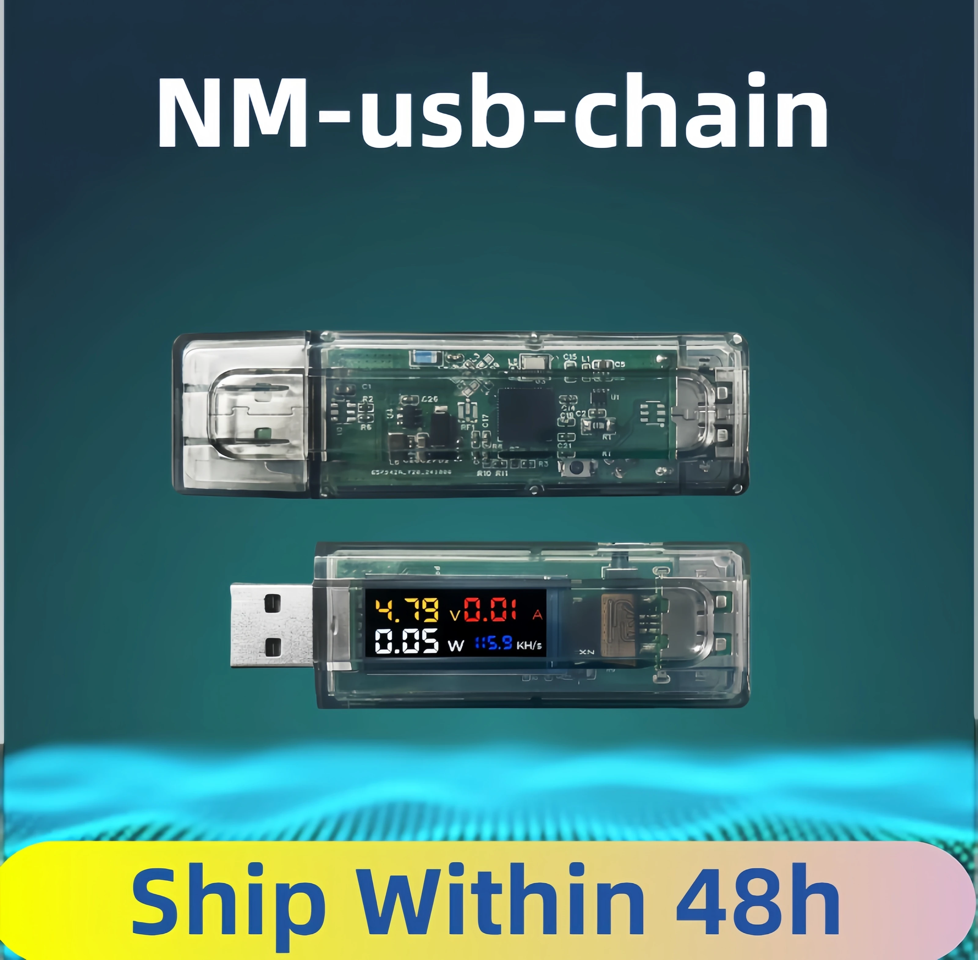 Lucky Miner Official Usb Chain ESP32 Crypto Solo BTC Lottery 385kH/s with USB-A High Precision AmmeterChained One-by-one