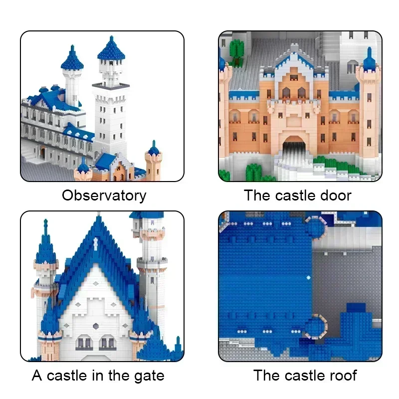 Mini château de pierre de fzstone pour enfants, blocs de construction, architecture de renommée mondiale, jouets en briques, cadeaux, nouveau, 11810 pièces