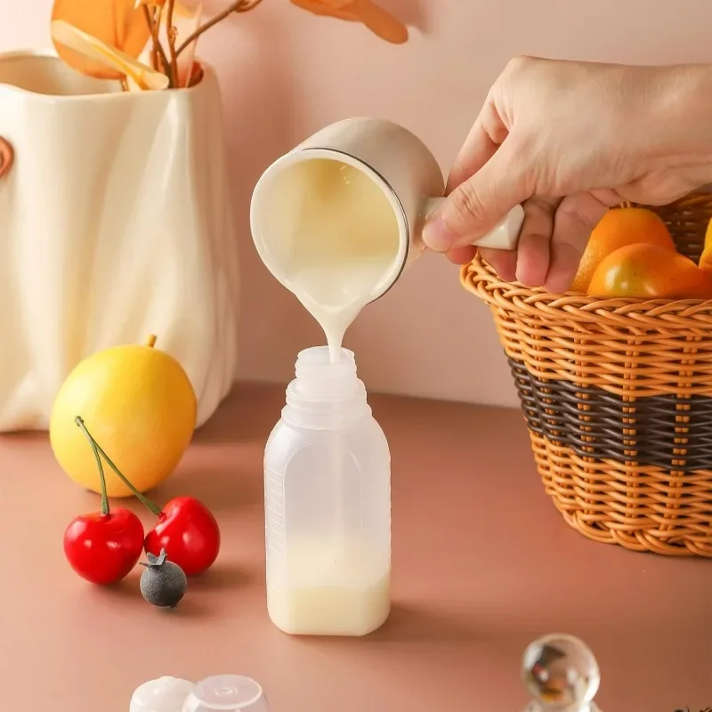 30/60/100 مللي بهار ضغط زجاجات العسل زيت السلطة شواء الصلصات الكاتشب موزع مع مقياس زجاجة توابل حاوية المطبخ #3