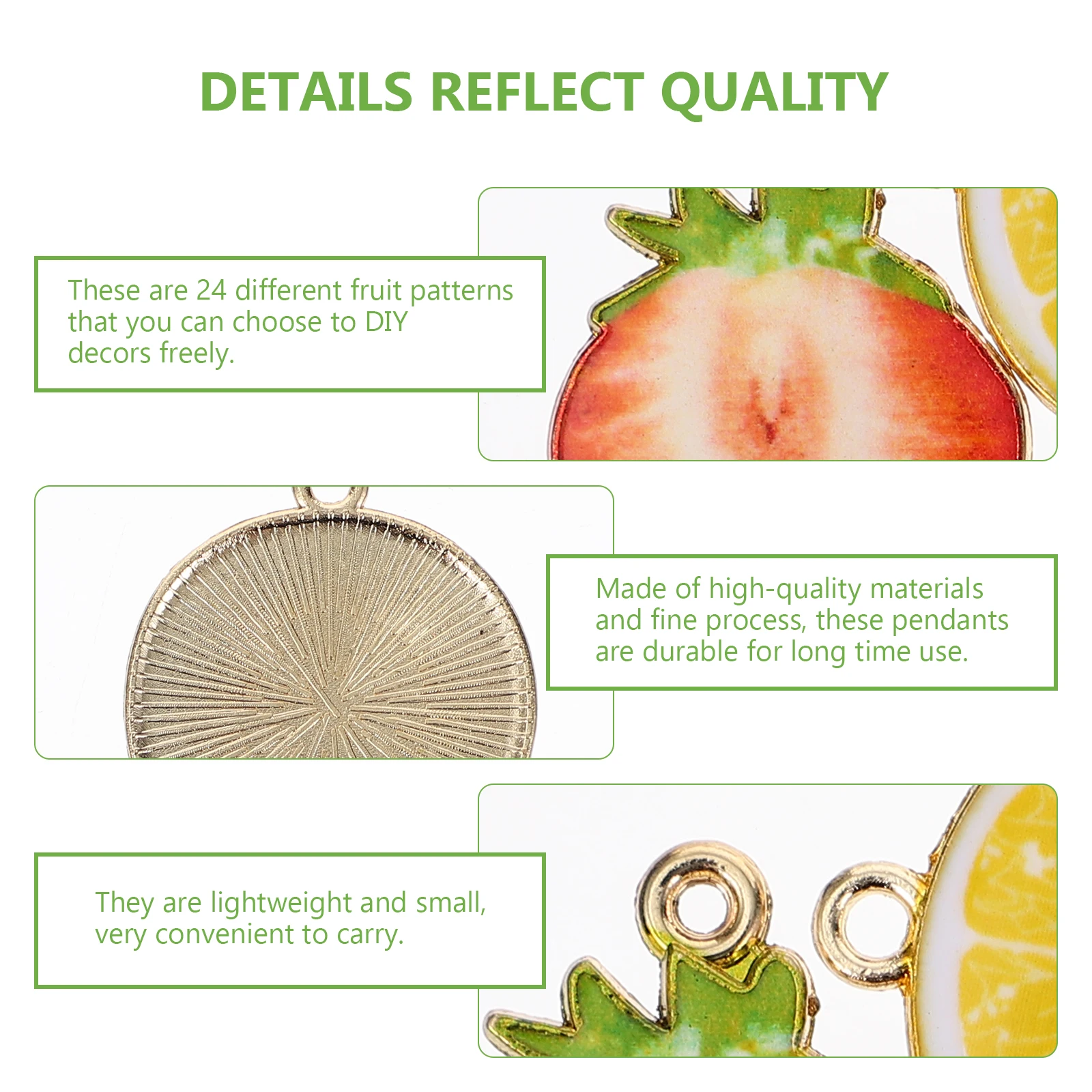 

24pcs Fruit Alloy Pendants Creative Diy Earring Charm Jewelry Charms For Key Chains Earrings Decorative Accessories