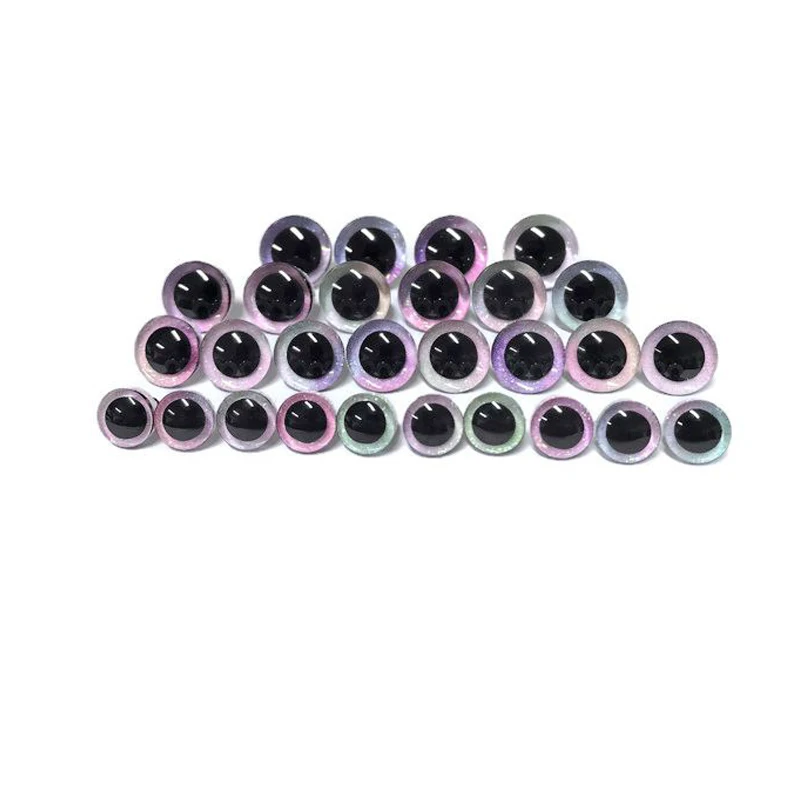 28 teile/los Sicherheits augen Tier Glitter Puppe Zubehör für Spielzeug/Puppe 12mm 16mm 18mm 20mm kommen mit einfachen Unter leg scheiben