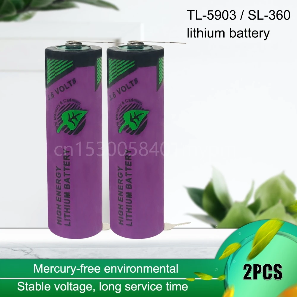 2PCS Original New SL-360 3.6V 2400mah AA Battery 6ES7971-0BA00 for Siemens S7-400 PLC TL-5903 SL-560 ER14500 with Welding