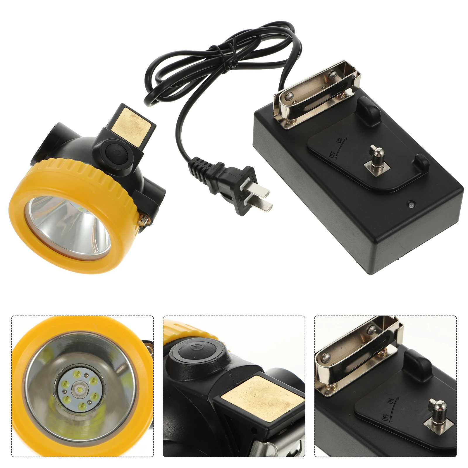 

IP68 Waterproof Mining Headlamp PC Aluminum Alloy Tempered Glass Constant Current Circuit Built in Charging Manager Over