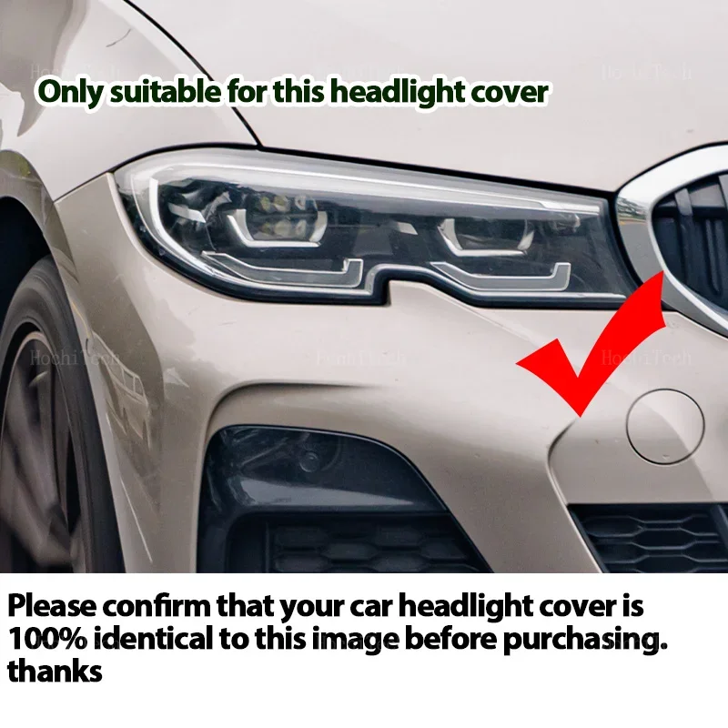 Headlight Lampshade Transparent Headlight Lens Left and Right Lampshade Cover For BMW 3 Series G20 G28 pre-facelift 2019-2021