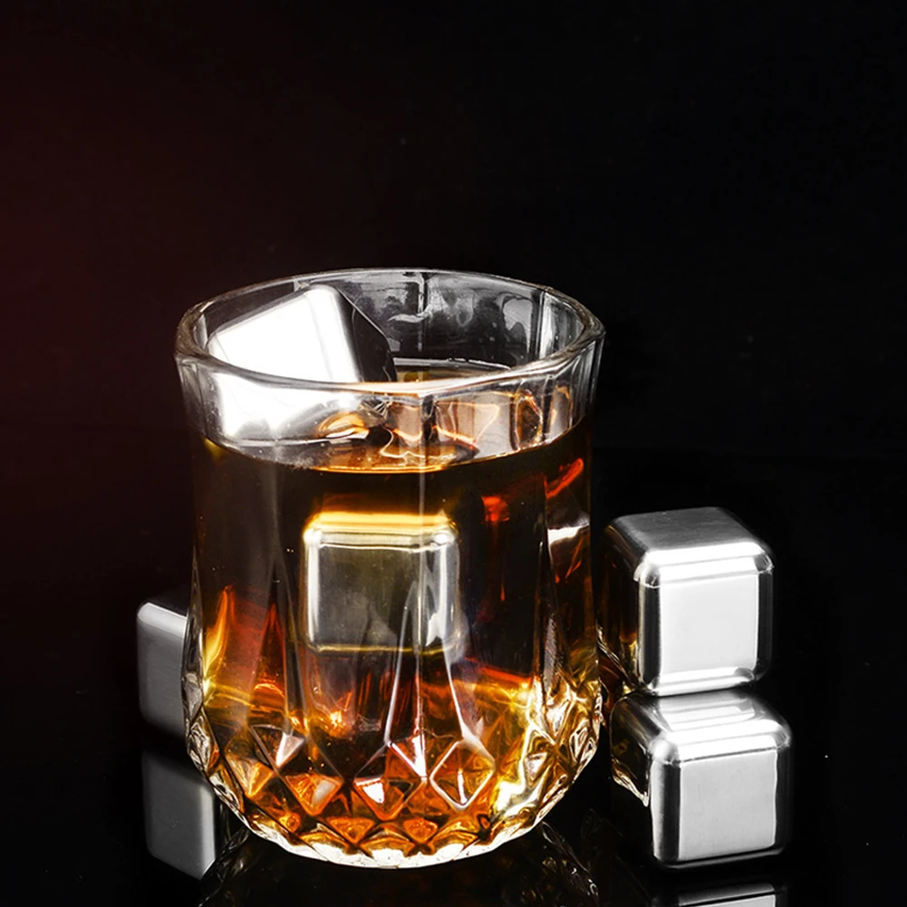 1pcs Stainless Steel Ice Cube Cool Drinks Alcohol Anti-corrosion Reusable Easy To Clean Not Diluted Alcohol Long-lasting Icing