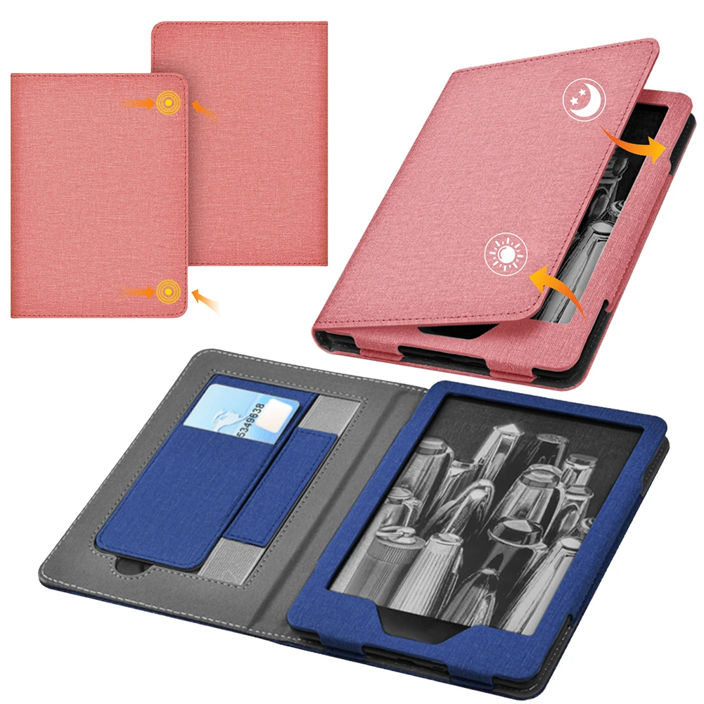 

Защитный чехол для Kindle Paperwhite 12-го поколения 2024 года, 7 дюймов, с функцией автоматического включения/выключения и слотом для карт, для Kindle Colorsoft Signature Edition