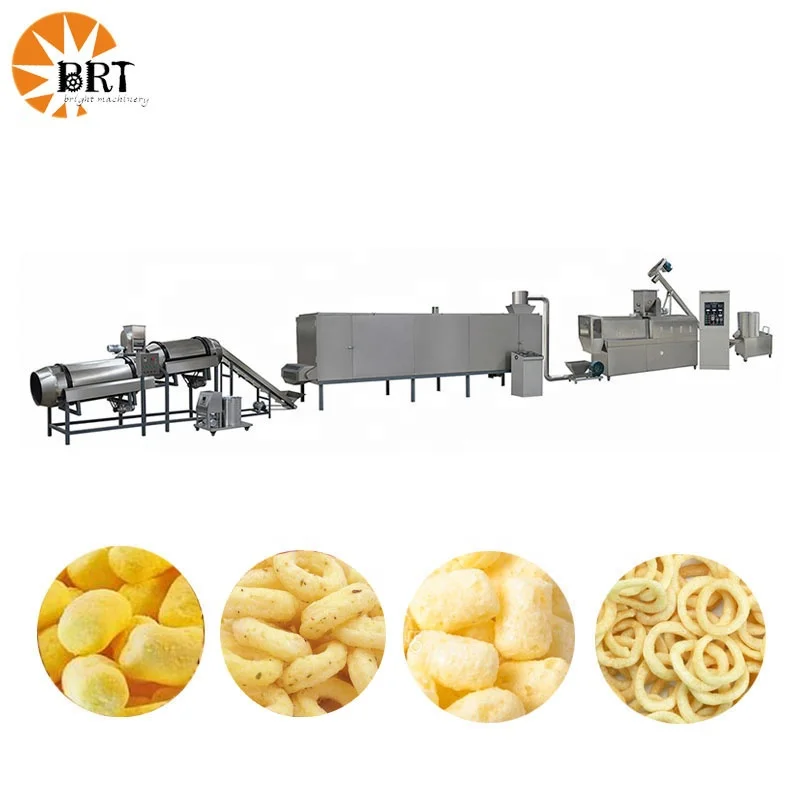 Automatic Puff Corn Processing Extruder Machine Puff Corn Snack Making Machine Production Line Plant