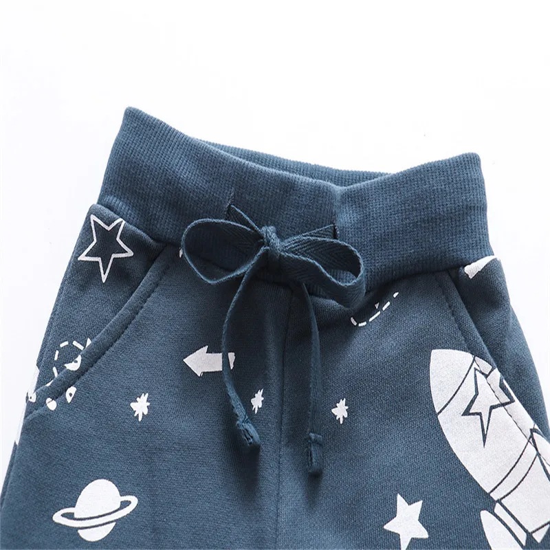 Jumping Meters Space Rockets Children\'s Boys Girls Sweatpants Autumn Spring Sharks Baby Trousers Pants Sport Harm Kids Lose Pant