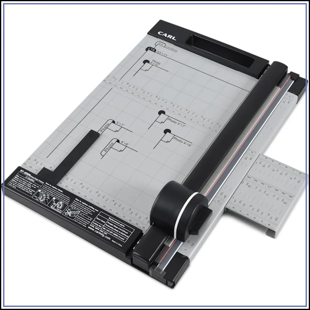 

12" Rotary Paper Trimmer with Metal Base, Magnetic Guide, Safety Blade for Precise Cutting