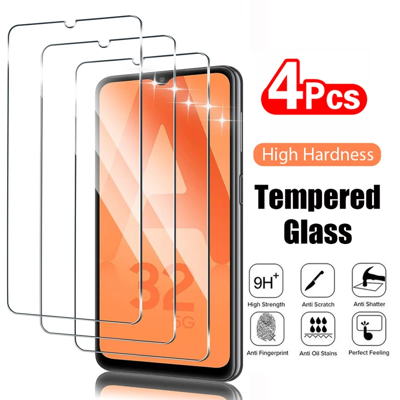 

9H Tempered Glass Film For Samsung Galaxy A32 5G 2/4Pcs HD Screen Protector Glass