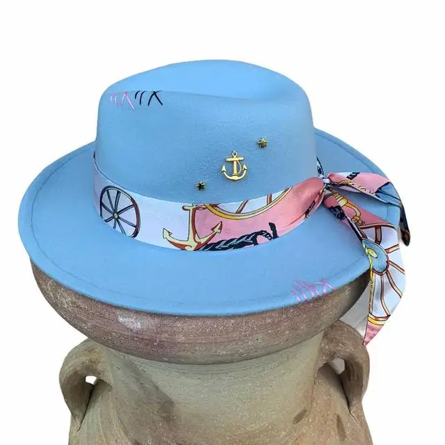 Handgenähte Fedoras-Mütze, unregelmäßige einfarbige Mütze, verstellbare Unisex-Mütze, Fedora-Filzhut, Jazz-Herbst-Winter-Mütze, Serpla Forecro – Detail 12