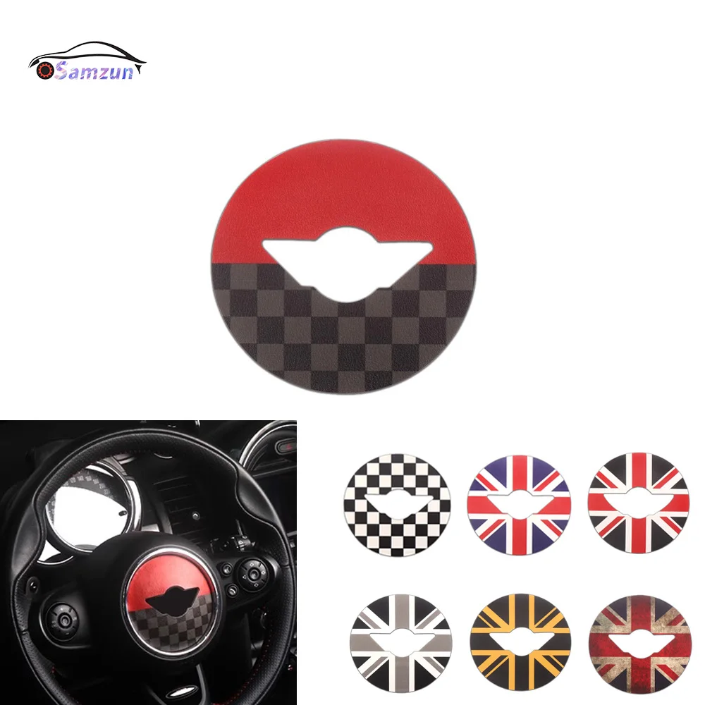 

Car Accessories Steering Wheel Leather Cover Center Decal Sticker For MINI Cooper F55 F56 F57 F60 R55 R56 R57 R60 R50 R52 R53