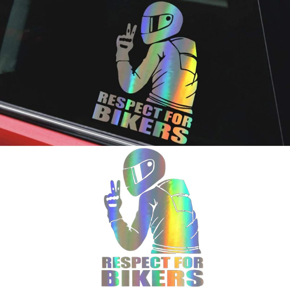 1pc Respect for Bikers Car Windscreen Stickers Cool Auto Window Glass Vinyl Decals Fashion Moto Styling Accesorios Para El Coche