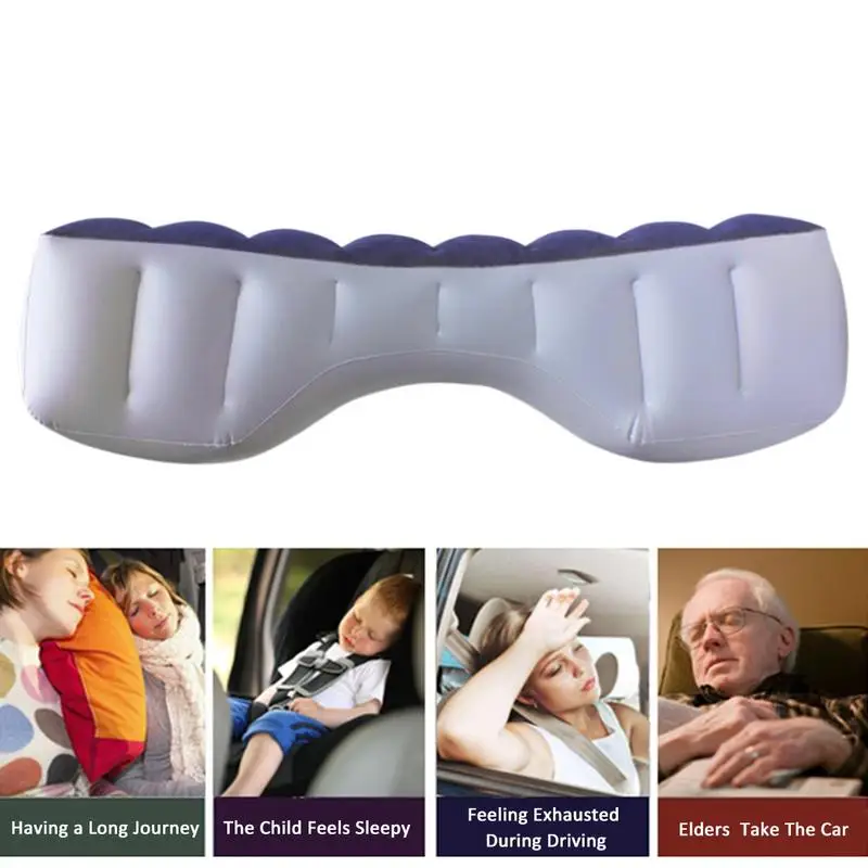 Inflatable Car Travel Bed Mattress for Auto Seat Accessories Back Seat Gap Pad Air bed Cushion Outdoor without Air Pump