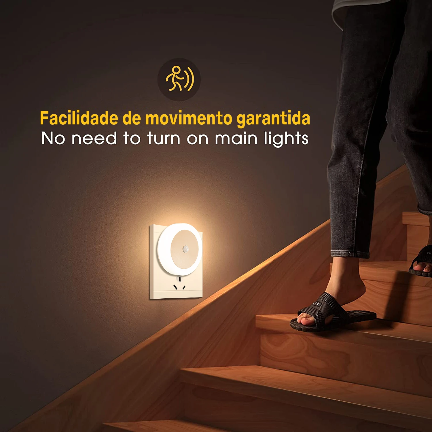 Luz LED con Sensor de movimiento para decoración de habitación, lámpara nocturna recargable por USB para escaleras, pasillo y armario