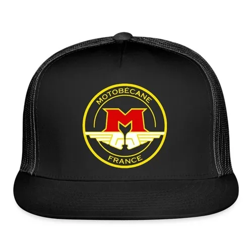 Motobecane France Motorcycles Schwarze Trucker-Mütze, Erwachsenengröße