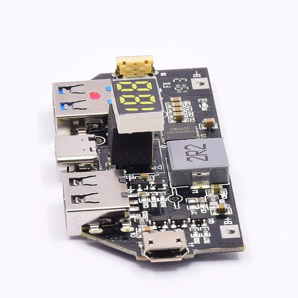 USB Type-C QC3.0 PD SW6106 Quick Charging Board 5V-12V Fast Charger Module LED Display For Lithium Li-ion Battery DIY Power bank