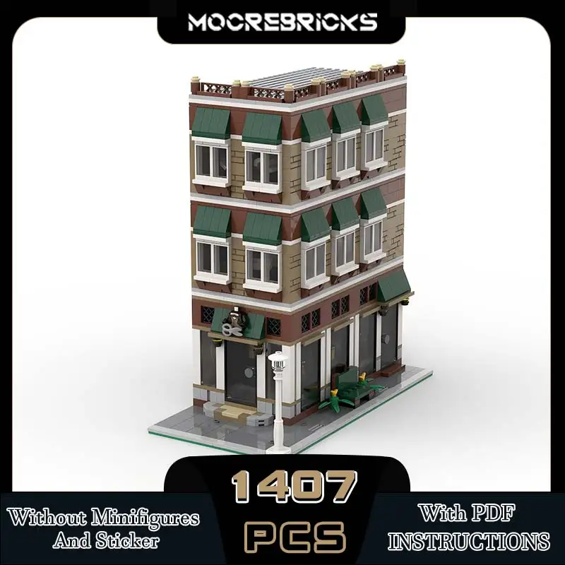 MOC Customized Model Tailor's Corner Modular Architecture City Street View Model Puzzle Building Blocks Toys Kid's Bricks Gifts