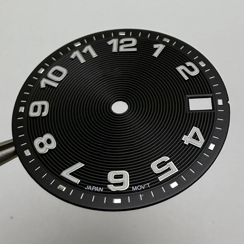 Top Watch 28.5mm S Logo Black Records CD Dial Fit NH35/NH36/7S/4R Movement Dial Watch Modification Accessories