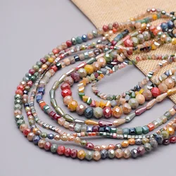 2 3 4 6 8mm Triangle Cube Water Drop Strawberry Rondelle Crystal Glass Beads Faceted Loose Spacer Glass Beads for Jewelry Making