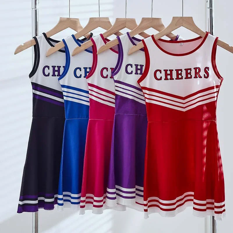 Kostium cheerleaderki dla dziewczynek 7-8 Cheer Leader Uniform Fancy School Girl Outfits Dress Outfits