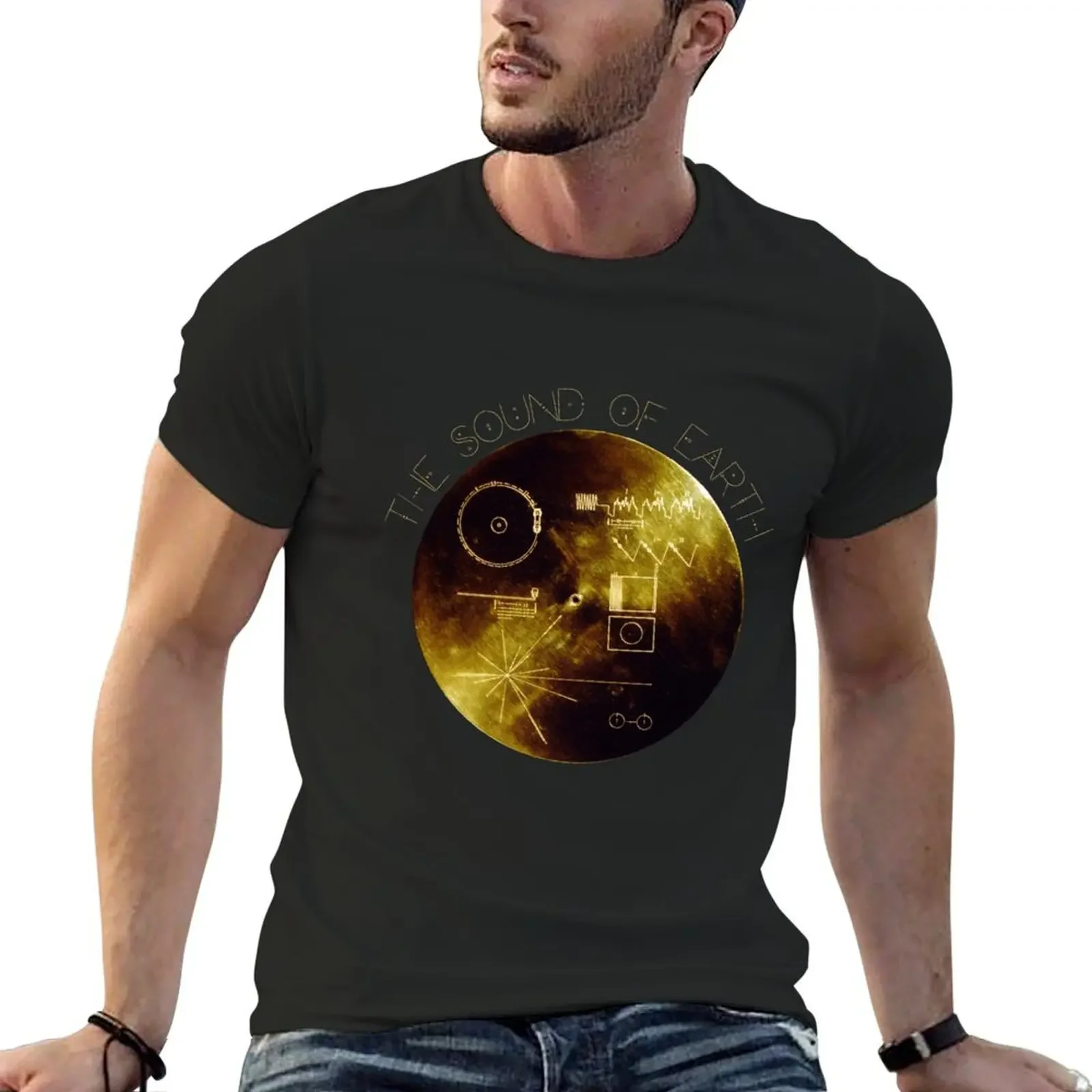 The Voyager Golden Record T-Shirt anime figures summer top cotton graphic tees mens plain t shirts