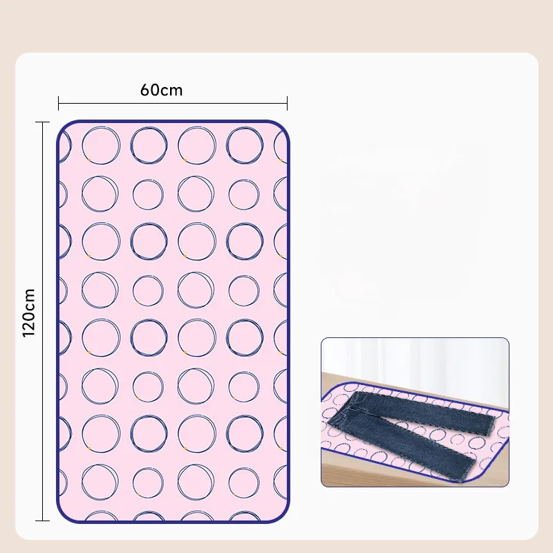 Foldable Ironing Board High Temperature Resistance Cloth Ironing Pad Water-proof Non-slip Tabletop Ironing Blanket for Home