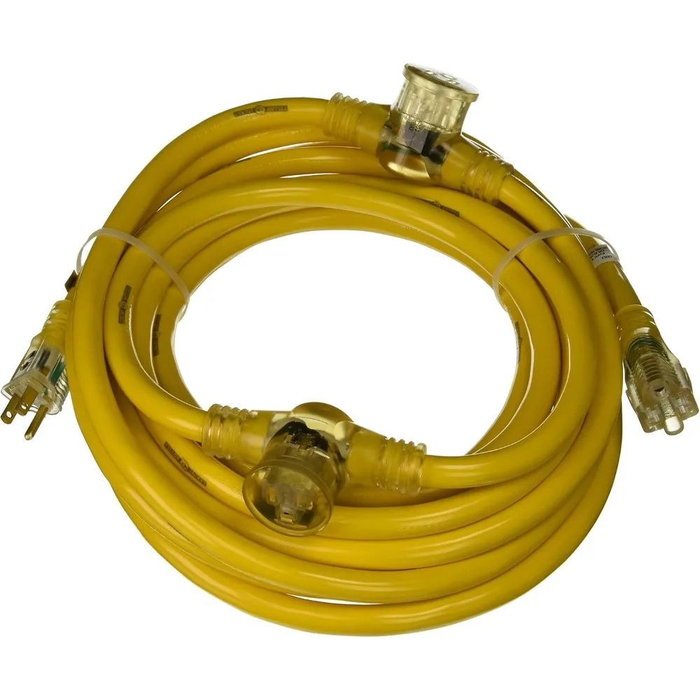 

25-Foot 3-Outlet Copper Lighted Power Block with 12 AWG Bare Conductor Cord