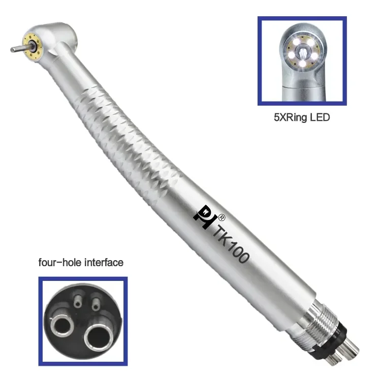 Silent Led Turbines Air Rotor Push Buttons Portable Dentals Led High Speed Handpiece With 5 Led Light/Oral equipment