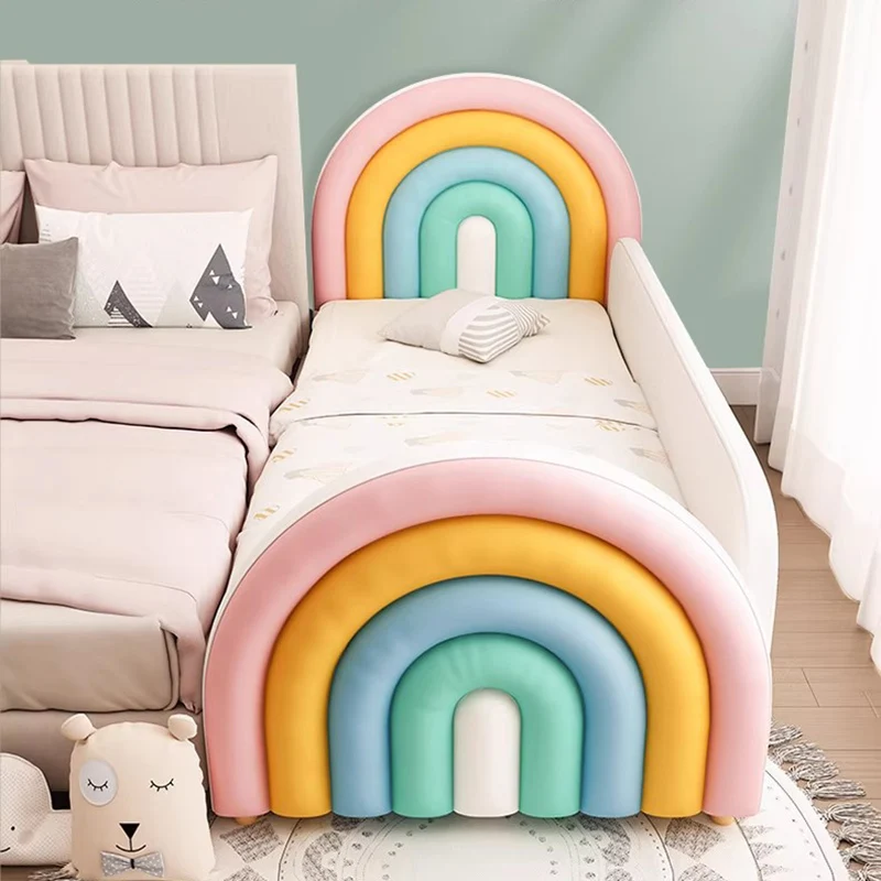 Lit de bébé unique américain pour enfants, chambre à coucher moderne pour filles, loft de princesse, meubles de luxe pour enfants