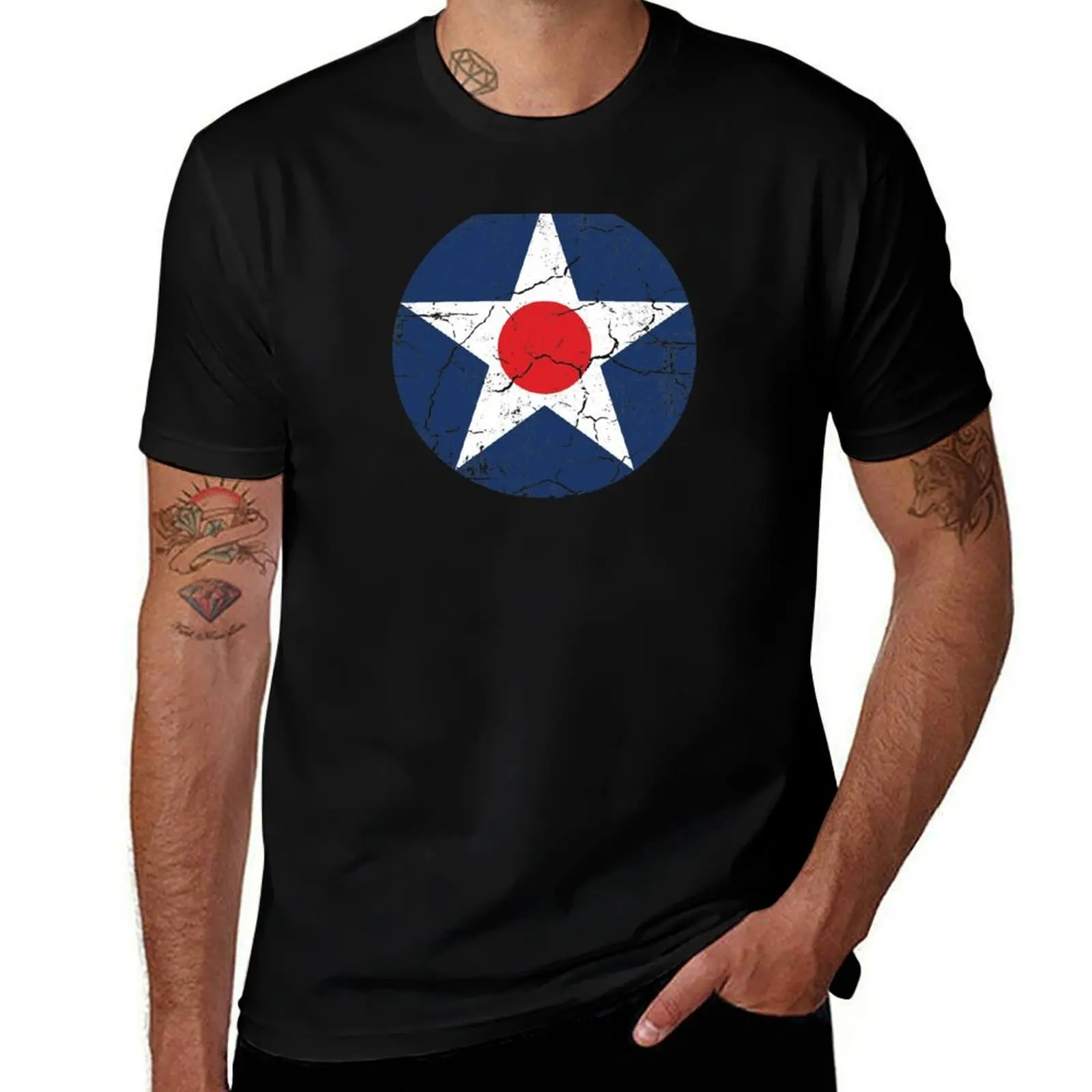 Air Force Roundel USAAC USAF Vintage T-Shirt Work Wear Short Sleeve T-Shirt