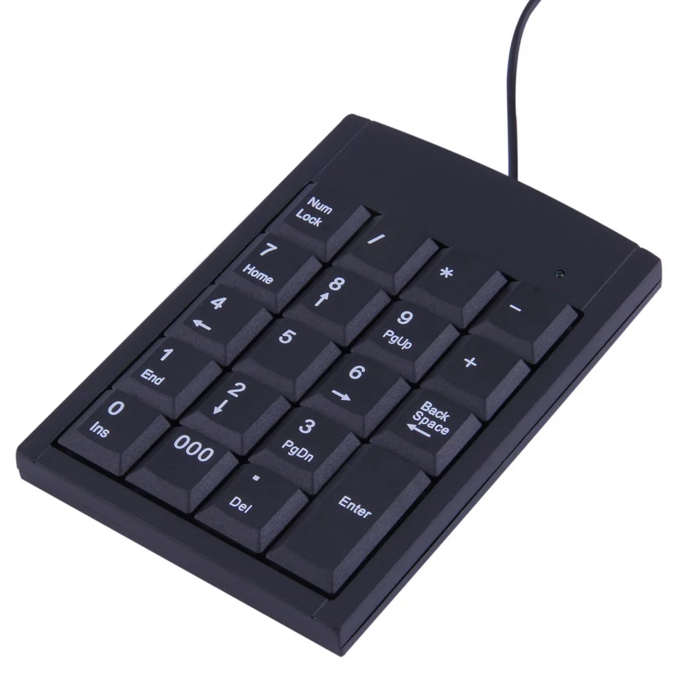 9 Keys Wired Numeric Keypad Num Pad 1Mini Digital Keyboard For Accounting Teller Laptop Notebook Tablets Dropshipping Wholesale